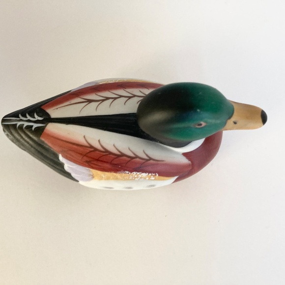 Vintage Porcelain Mallard Duck Lint Brush Decoy - Picture 5 of 7